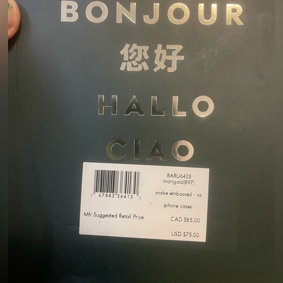 Kate Spade New York IPhone XS/X Orange and Black Animal Scale Pattern - Picture 6 of 9